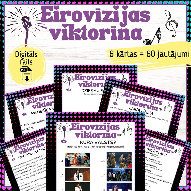 Eirovīzijas viktorīna, digitāls PDF fails